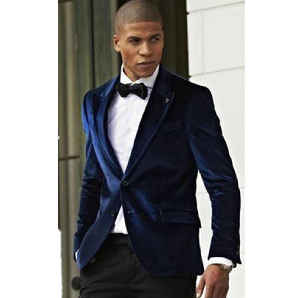 Men’s Versace velvet blue suit